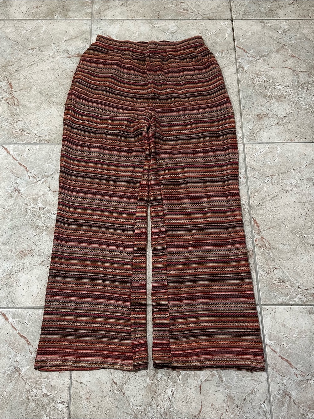 Gemma + Jane Multicolor Crochet Wide-Leg Pants — Medium